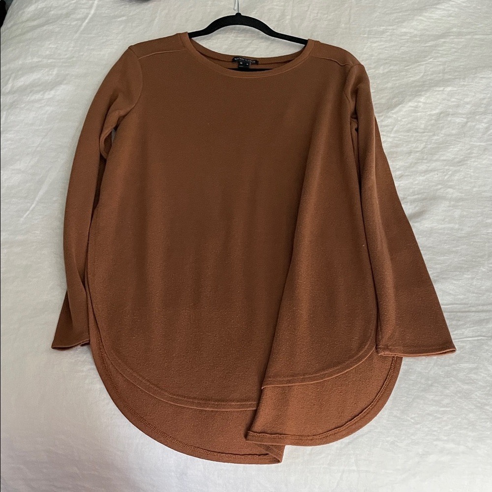 Mind Code Women's Burnt Orange Long Sleeve Top